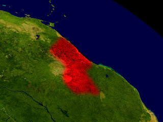 Guyana from space