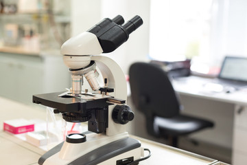 Microscope in the laboratory