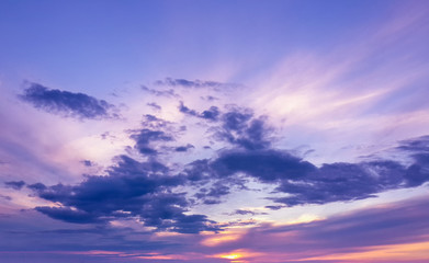 Naklejka na ściany i meble Greatness of sky and beautiful sunset/Greatness of sky and beautiful sunset