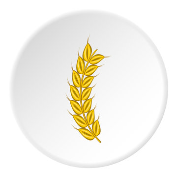 Wheat icon in cartoon style isolated on white circle background. Plants symbol vector illustration