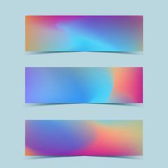 Fluid colorful banners set. Vector.
