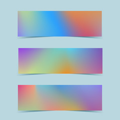 Fluid colorful banners set. Vector.