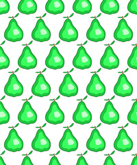Green pear fruit pattern