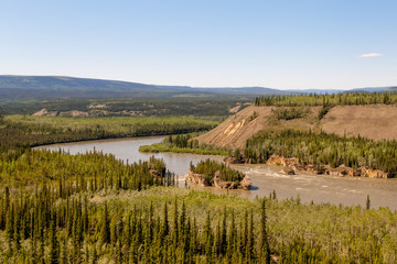 Five Finger rapids on Yukon river near Klondike highway, Canada