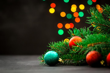 Christmas decoration on abstract background,soft focus