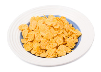 Corn flakes in a plate