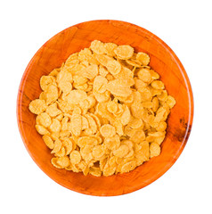Corn flakes in a plate