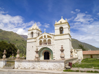 Fototapeta na wymiar Church in Maca, Arequipa, Peru.