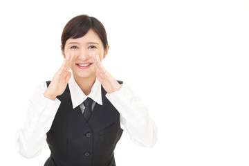 応援するビジネスウーマン