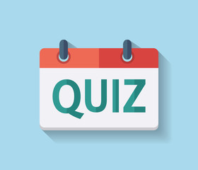 Quiz logo, flat icon. Question competition. Questionnaire concep