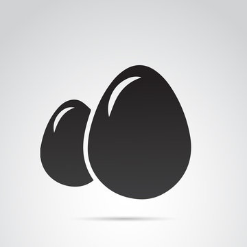 Egg vector icon on white background.