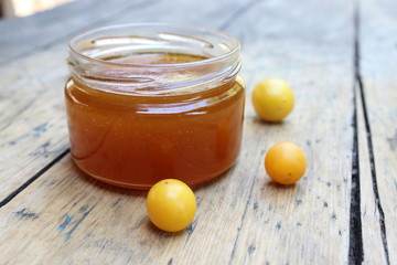 Jar of plum jam