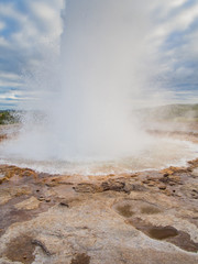 Beautiful geysir at Iceland