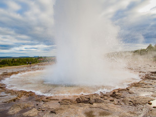 Beautiful geysir at Iceland