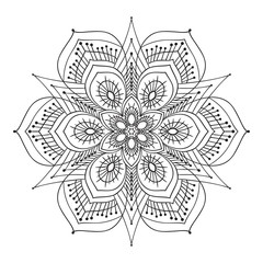 Hand drawing zentangle mandala element