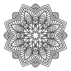 Hand drawing zentangle mandala element