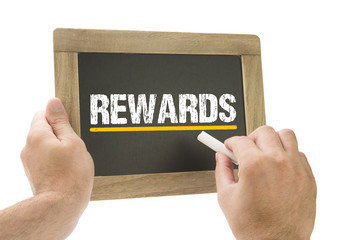 Rewards - Hand writing on chalkboard