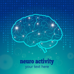 Human Brain Neurology Anatomical Conception Vector Illustration