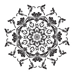 Hand drawing mandala element