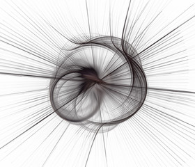 Abstract fractal line. Fractal curves. Fractal rotation. Fractal