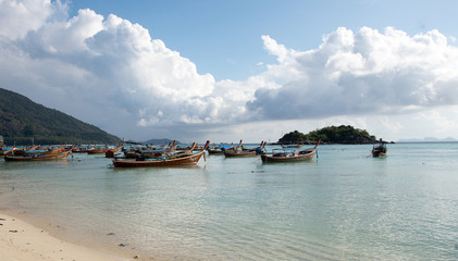 Obraz premium beach nature white sand, seawater Sai Beach Koh LIPE in Thaila