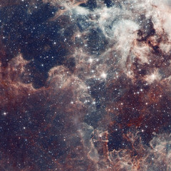 Fototapeta na wymiar Galaxy illustration, space background with stars, nebula, cosmos clouds