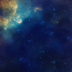 Galaxy illustration, space background with stars, nebula, cosmos clouds