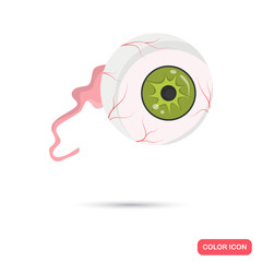 Color human eye in Cartoon style. Stock Vector icon. Illustration for web and mobile design