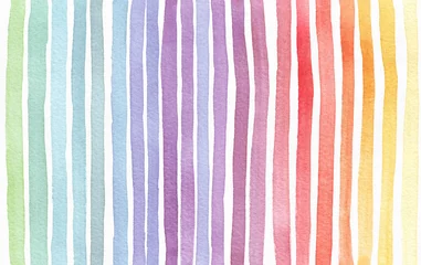 Foto op Plexiglas Pastel Kleurovergang spetterde regenboog achtergrond, hand getekend met aquarel inkt. Naadloos geschilderd patroon, goed voor decoratie. Onvolmaakte illustratie. Pastelkleurige felle kleuren.