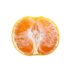 Tangerine on white background.