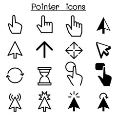 Pointer , Cursor & Click icons