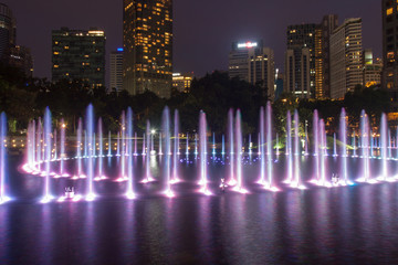 Fountain in front of Suria KLCC  in Kuala Lumpur, Malaysia.