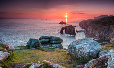 Panoramic sunset at Land's End