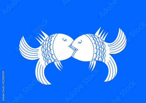 "Kissing fish. Vector illustration" Stock image and royalty-free vector files on Fotolia.com ...