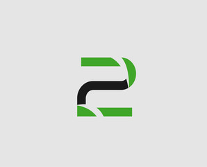 Abstract Number 2 logo Symbol icon
