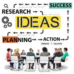Ideas Success Planning Action Management Concept