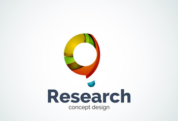 Magnifying glass logo template