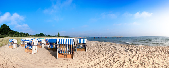 Sandy beach on island Rugen, Northern Germany