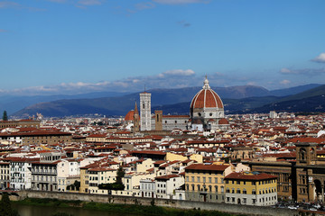 Fototapeta na wymiar View of the Cathedral di Santa Maria del Fiore. Florence. Italy.