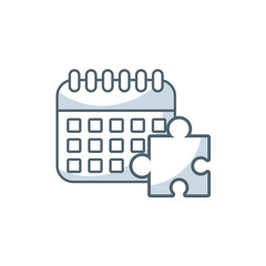 calendar reminder with business icon vector illustration design