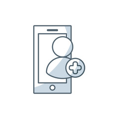 smartphone with social media icon vector illustration design