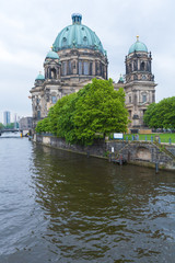 Fototapeta na wymiar Berlin Cathedral and the Spree river, Germany