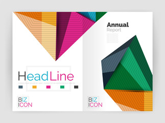 Obraz premium Low poly shapes design for business brochure template
