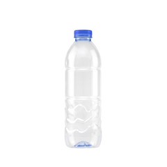 plastic bottle for recycling isolated on white background.