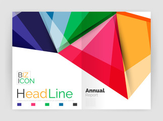 Fototapeta premium Vector annual report geometric template