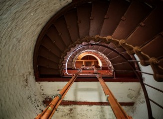 Walk Up Spiral Staircase of Lighthouse