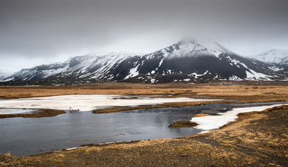 Winter dramatic landscape in Iceland