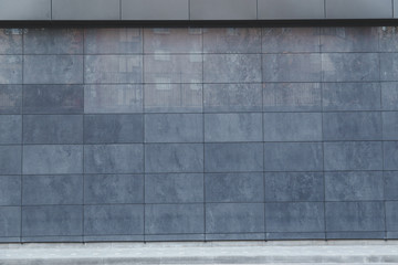 Metal wall tiles, detail facade, modern constrution