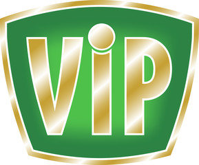 VIP sign royal green with glow