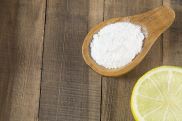 baking soda (sodium bicarbonate) and lemon